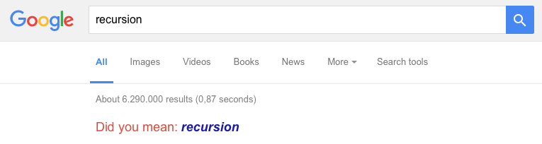 Recursion - did you mean : recursion